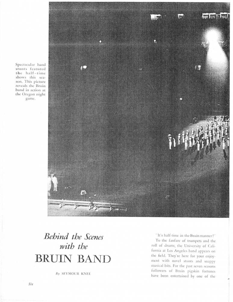 1937 Goal Post UCLA vs. USC Band Page 7