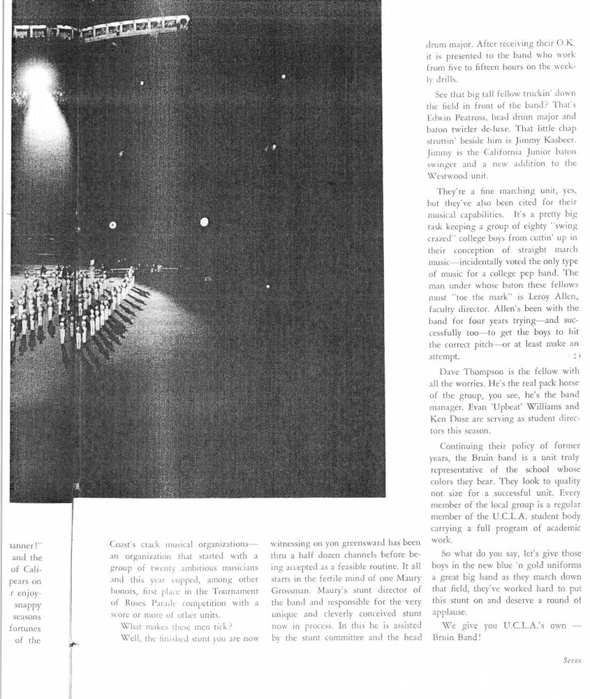 1937 Goal Post UCLA vs. USC Band Page 6