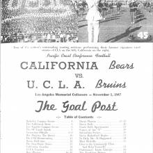 1947 Goal Post UCLA vs. Cal Title Page
