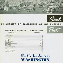 1949 Goal Post UCLA vs. UW Inside Cover