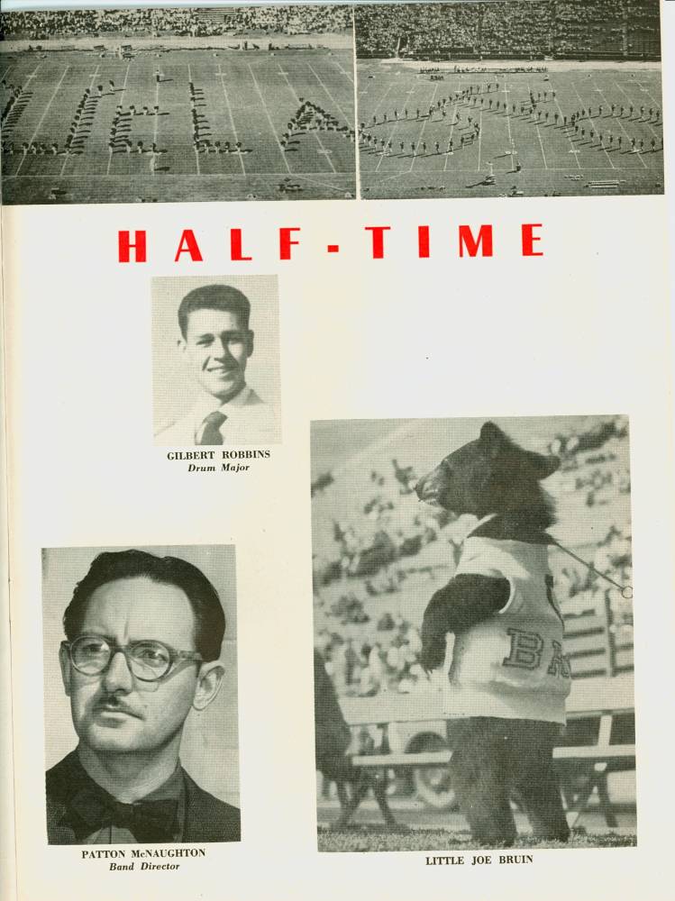 1950 Goal Post UCLA vs. Stanford Band Page