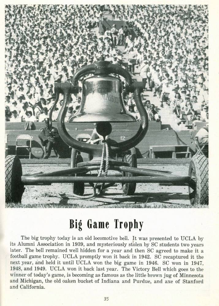 1951 Pigskin Review UCLA at USC Victory Bell