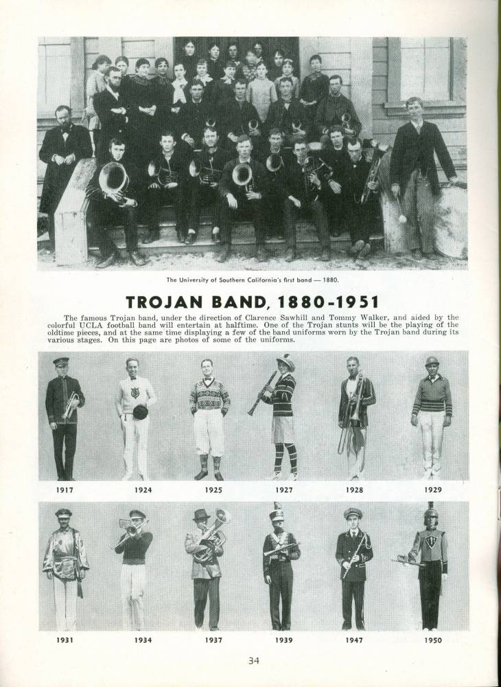 1951 Trojan Band UCLA at USC 1880-1951