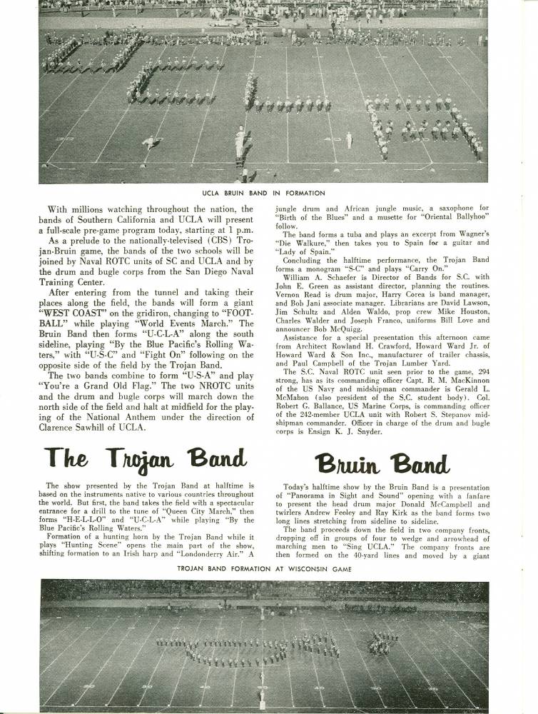 1955 Pigskin Review USC Band Page 1