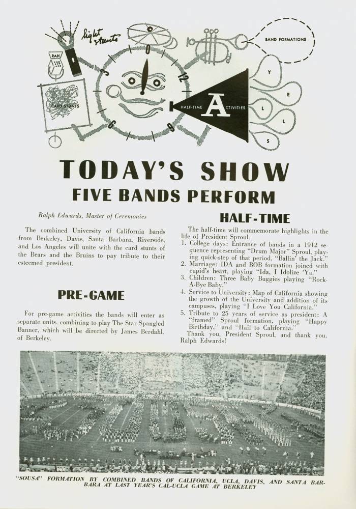 1955 Goal Post Cal Band page