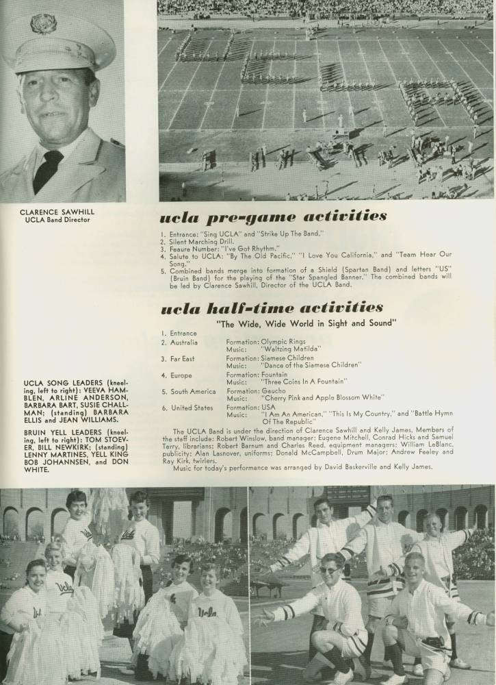 1956 Rose Bowl Official Program Band Page