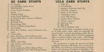 1960 UCLA vs. USC Football Program