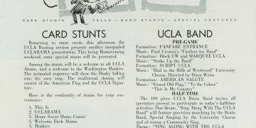 1961 UCLA vs. Washington Football Program