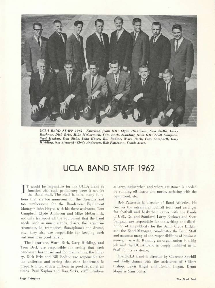 1962 pg 36 UCLA vs. Air Force Band Page