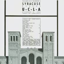 1962 Goal Post UCLA vs. Syracuse Inside Cover