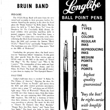 1964 Goal Post UCLA vs. USC Band Page