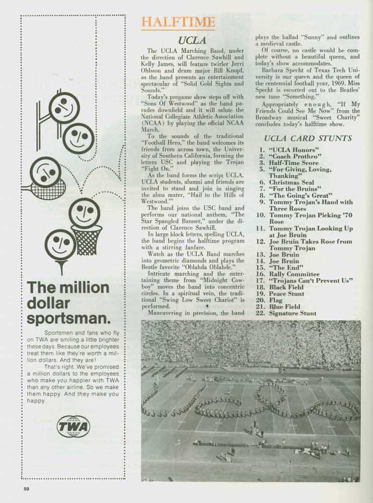 1969 Pigskin Review UCLA at USC Band Pagex