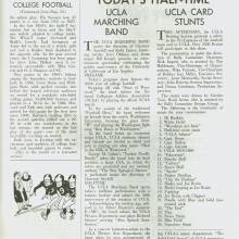 1969 Goal Post UCLA vs. UW Band Page