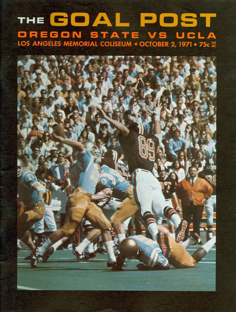 1971 Goal Post UCLA vs. Oregon State Cover Page