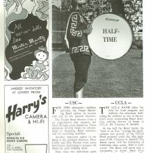 1971 Pigskin Review UCLA at USC Band Page