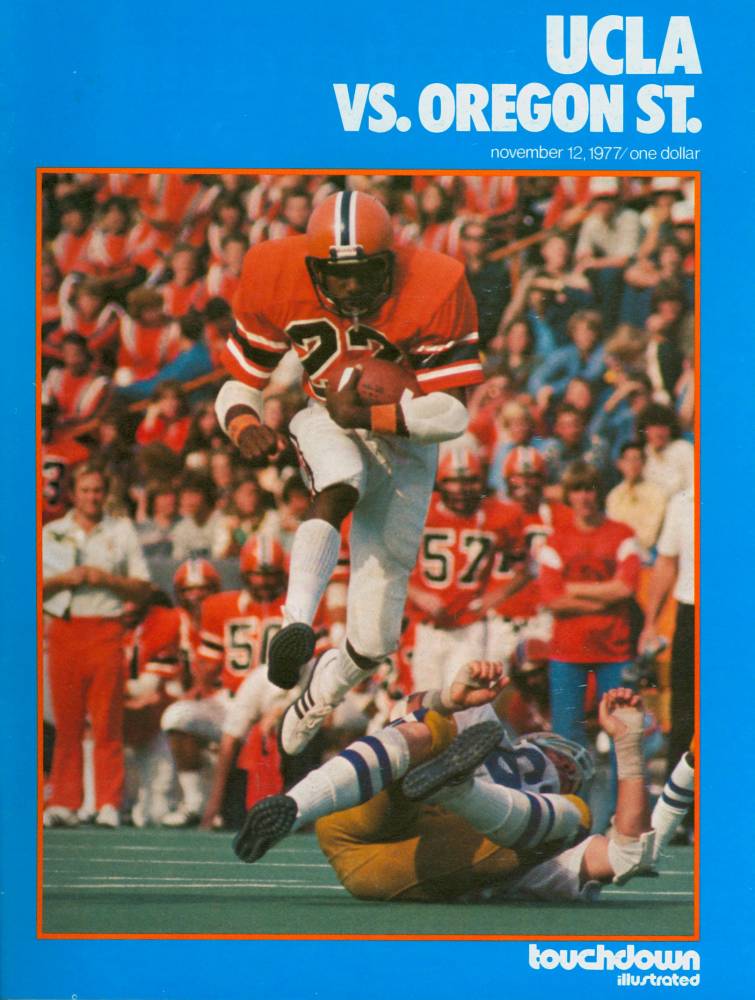 1977 UCLA vs. Oregon State Touchdown front cover