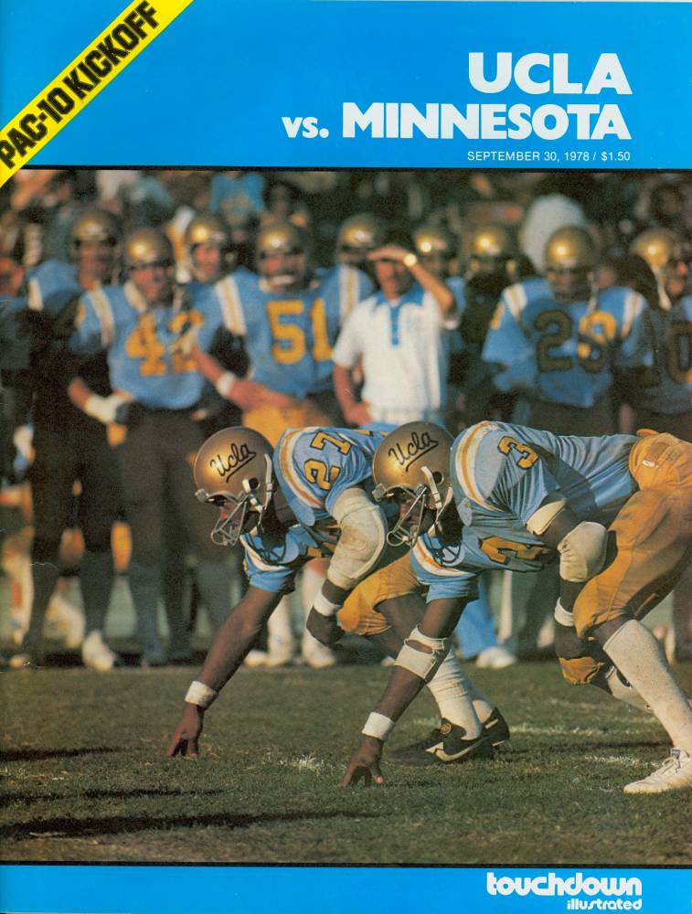 1978 UCLA vs. Minnesota Touchdown front cover