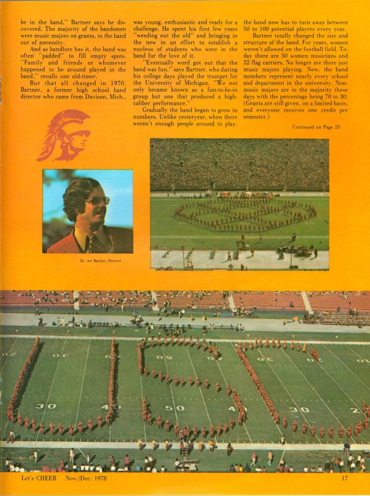 1978 UCLA vs. USC lets cheer pg 17