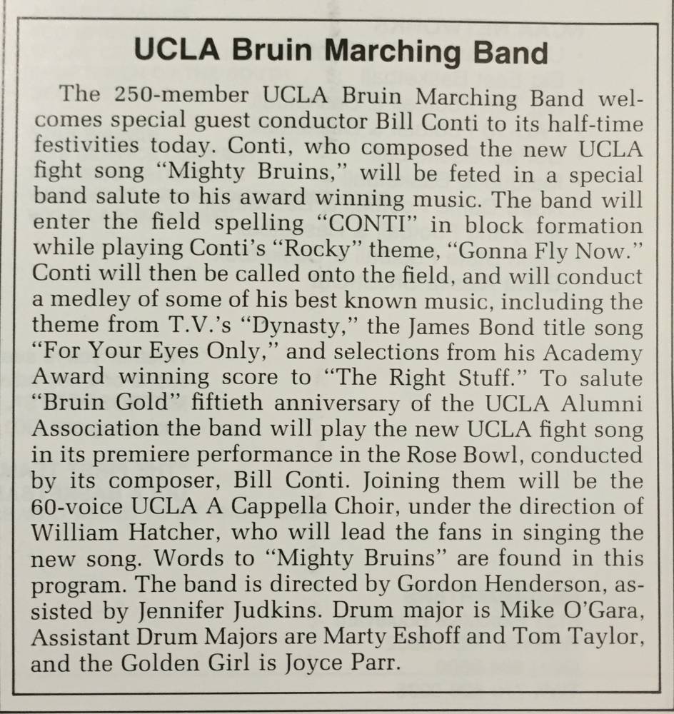 1984 Stanford 10684 Band Page The Mighty Bruins IMG_9069