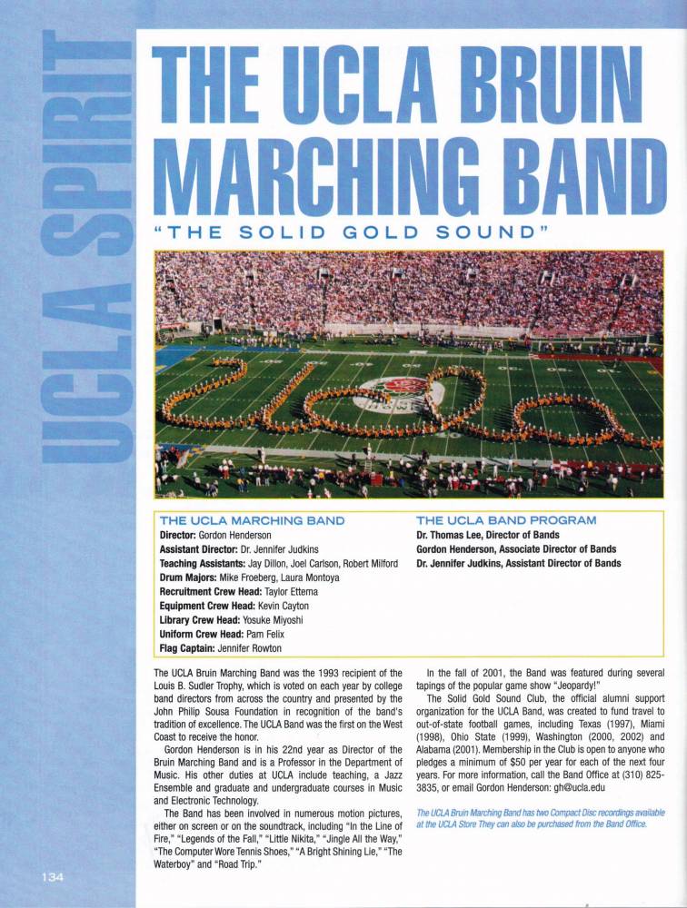 2003 FB Program Band Page