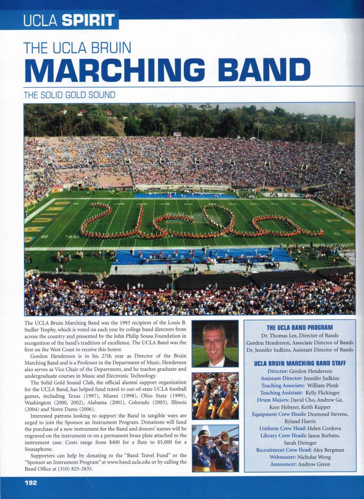 2008 Football Program Band Page