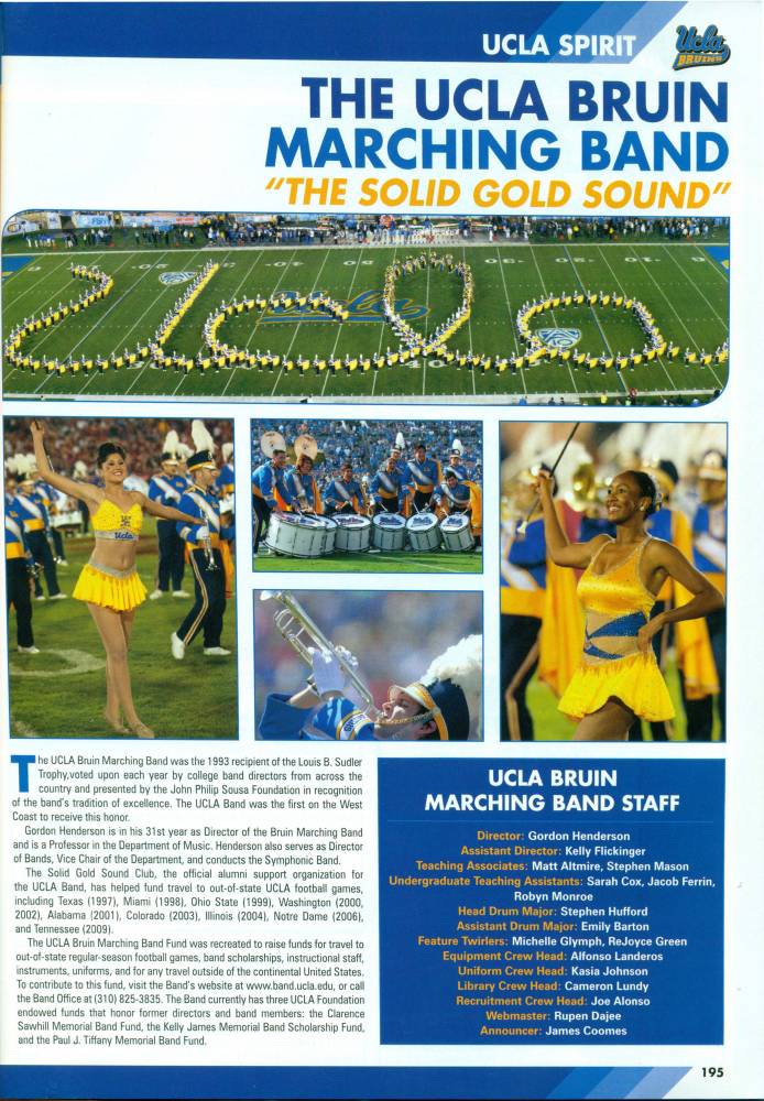 2012 Football Program Band Page