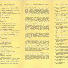 Brochure back, 1961 European Tour 