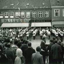 Band performing in Denmark, 1961 European Tour