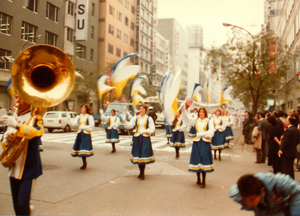 Colorguard in Parade Block