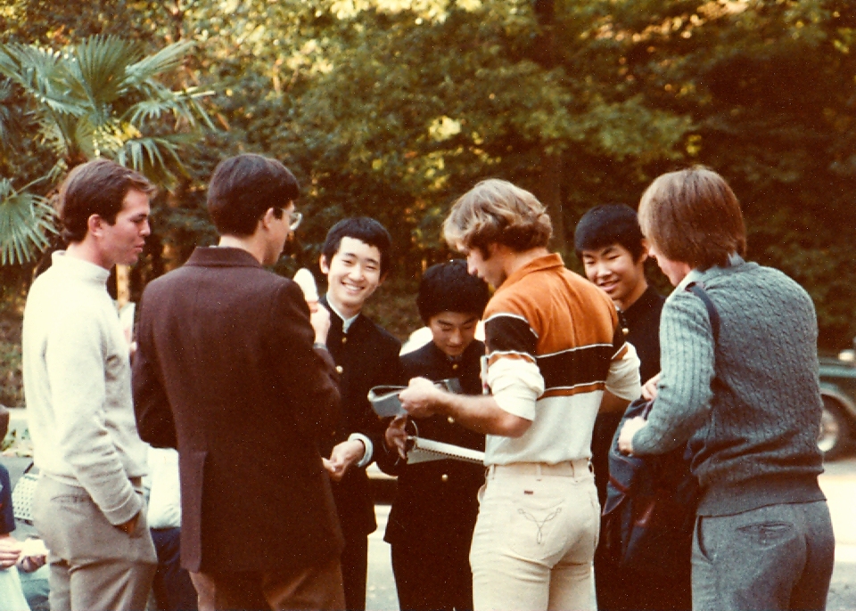 Band Members with Japanese Schoolboys