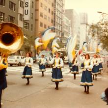 Colorguard in Parade Block