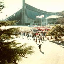 Bands in front of Stadium