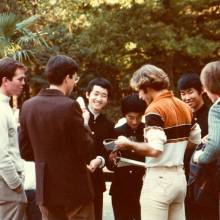 Band Members with Japanese Schoolboys