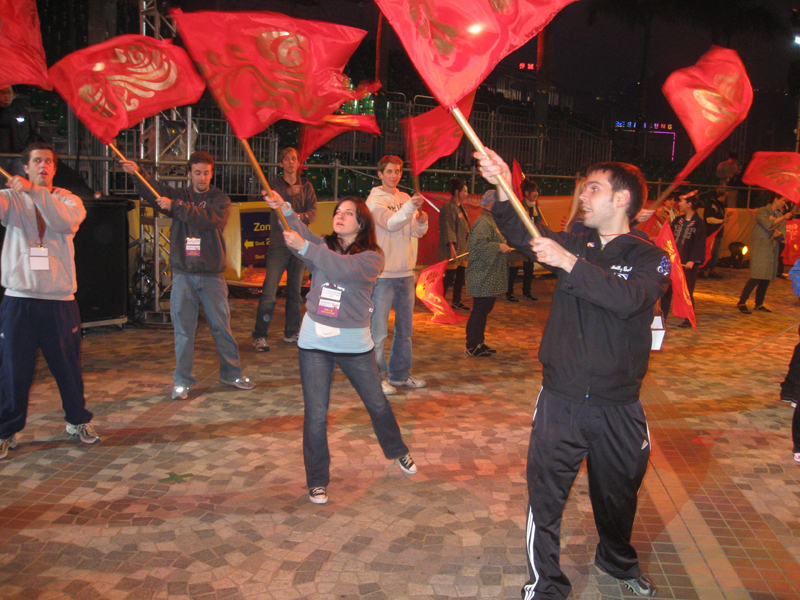 Flag rehearsal, Hong Kong, February 2008