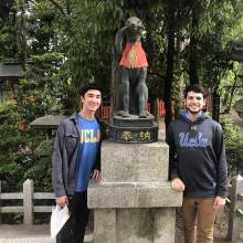 Brandon Free and Jared Brock at the Fushima Inari Shrine