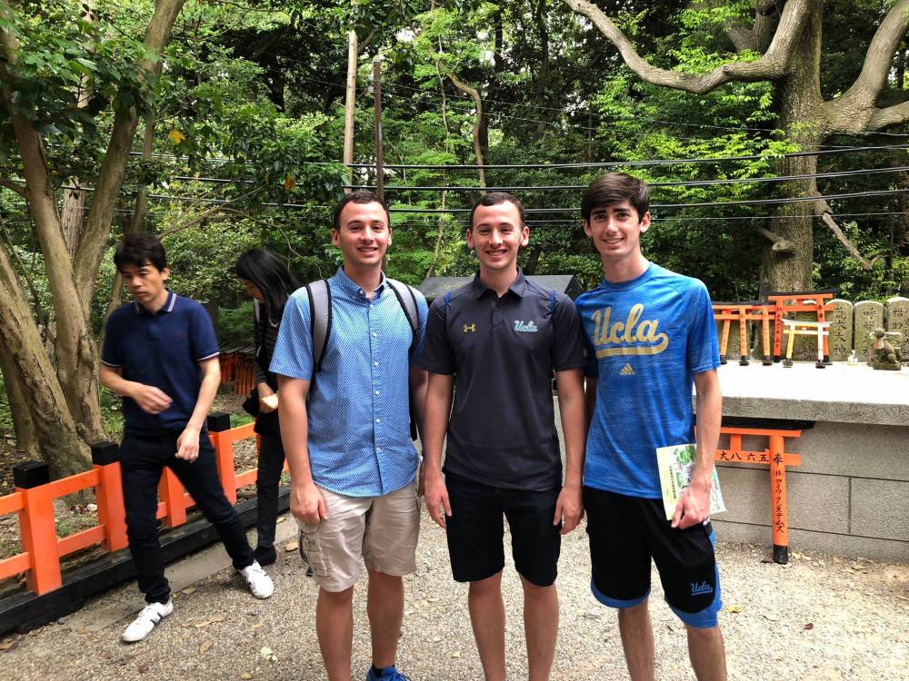 Kevin and Steven King with Brendan James at the Fushima Inari Shrine