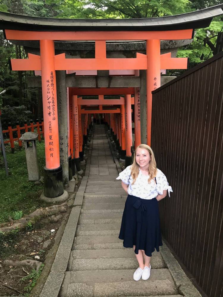 Christina Martin at the Fushima Inari Shrine