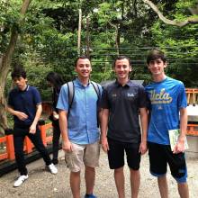 Kevin and Steven King with Brendan James at the Fushima Inari Shrine