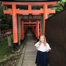 Christina Martin at the Fushima Inari Shrine