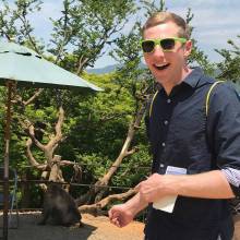 John Malchar at the Iwatayama Monkey Park