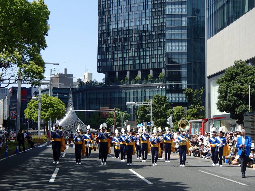 The Band on parade