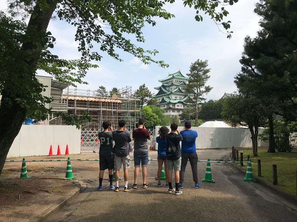 First glimpse of the Nagoya Castle