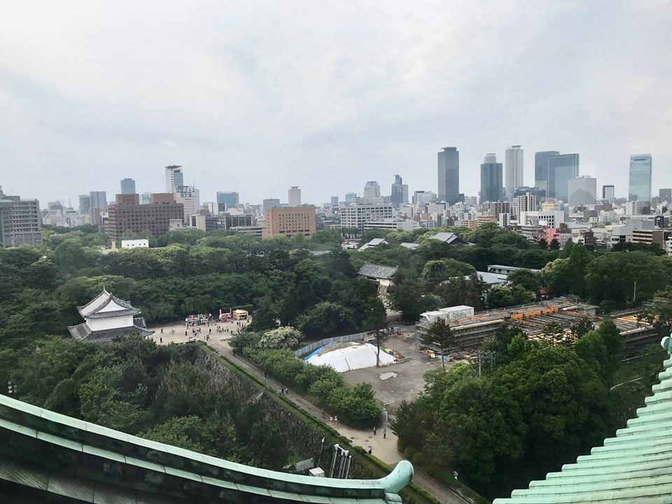 View of Nagoya from the top of Nagoya Castle