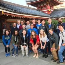 Group photo at the Osu Kannon Buddhist Temple