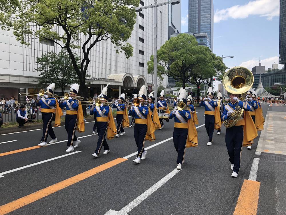 Here is the Band on parade during the second day of the two day event. 