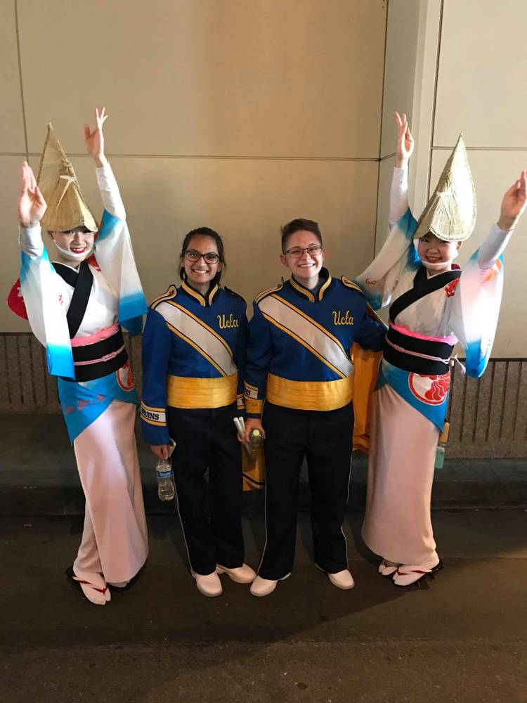 Tanya Alam and Erin Freise with Japanese dancers