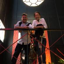 Our hosts, David Cole and Mami Imanishi 