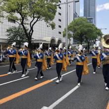 Here is the Band on parade during the second day of the two day event. 