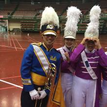 Justin Hang with members of the Suranaree Band from Thailand
