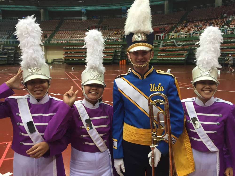 Steven King with members of the Suranaree Band from Thailand